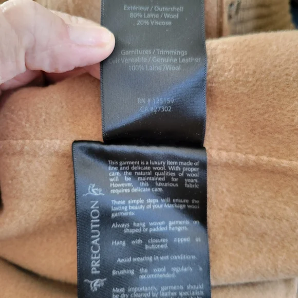 Mackage Tan Pea Coat - Picture 13 of 14